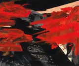 Abstract by Marcelle Ferron, oil on paper, sold May 2017