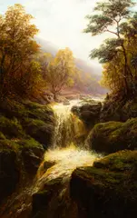 Falls On The Machno, North Wales, Oil On Board by William Mellor, Oil on board, sold Sep 2026