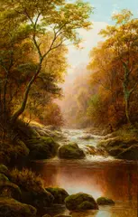 On The Great Brignall Banks, North Yorkshire, Oil On Board by William Mellor, Oil on board, sold Sep 2026