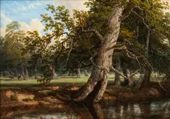 Riverside Pastures, Oil On Canvas by Thomas Baker, 1859, Oil on canvas, sold Sep 2026