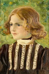 Portrait Of A Red Haired Girl, Oil On Canvas by Paul Fischer, Oil on canvas, sold Sep 2026