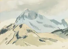 Crib Goch In Snow, Watercolour On Paper by Kyffin Williams, Watercolour on paper, sold Sep 2026