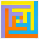 Sechs Serigraphien by Richard Paul Lohse, 1967, Original-Mappe mit 6 Farbserigraphien, jeweils auf festem Papier, sold May 2014