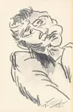 Männerkopf by Ludwig Meidner, 1915, Bleistift auf Bütten, sold May 2014