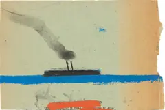 Rheindampfer by Karl Bohrmann, 1995, Gouache auf Papier, sold Dec 2018