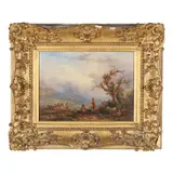 Travelers at Rest by Samuel Williamson, Oil on mahogany panel, sold Dec 2021