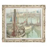 Tunny Boats at Anchor by William Lee Hankey, Oil on canvas, sold Dec 2021