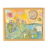 Golden Meadow by Jane Filer, Acrylic on canvas on board, sold Nov 2021