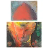 Grand Tete and Dakota (two works) by Mark Kingsley, The first is acrylic on paper, sold Nov 2021