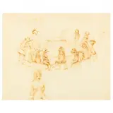 A Gathering of Beasts by Robert Broderson, Medium appears to be ink on textured paper, sold Nov 2021