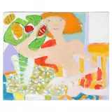 Seated Nude by Gloria Roberts, Acrylic on canvas, sold Nov 2021