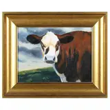 Stormy Sky Cow by Peter Butler, Oil on panel, sold Nov 2021