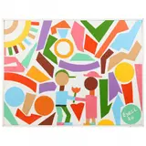 Large Colorful Hard-Edge Painting by Sam Ezell, Oil on canvas, sold Nov 2021