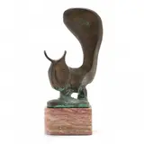 Bronze Squirrel by Wayne Trapp, Patinated cast bronze, sold Nov 2021