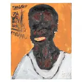 The Lake by John Isiah Walton, Oil and acrylic on canvas, sold Nov 2021