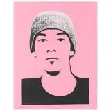 Justin by Ari Marcopoulos, Screenprint in colors on pink wove paper, sold Nov 2021