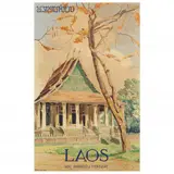 Laos , Vintage Travel Poster by Marc Leguay, Lithographic poster in colors, sold Nov 2021