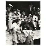 Tomato Packers' Recess, 1936" from Eudora Welty Twenty Photographs Portfolio by Eudora Welty, Gelatin silver print (mounted as issued), sold Nov 2021