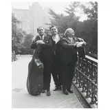 Leonard Rose (cellist), Eugene Istomin (pianist), and Isaac Stern (violinist) in New York City by Evelyn Hofer, Gelatin silver print, sold Nov 2021