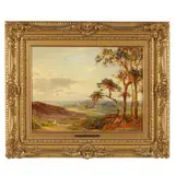 Autumn Day, Sussex, England by Ernest Walbourn, Oil on board, sold Nov 2021
