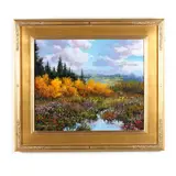 Fall Colors by Thomas DeDecker, Oil on canvas, sold Nov 2021
