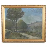Impressionist View of a Village Pathway by William P. Teal, Oil on canvas, sold Nov 2021