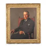 Portrait of Roy Worsham Moore Sr. by Robert Brackman, Oil on canvas, sold Nov 2021
