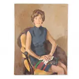 Portrait of Josephine Moore Red by Anton Vorauer, Oil on canvas, sold Nov 2021