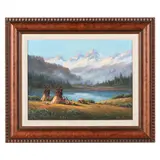Lakeside Camp by Heinie Hartwig, Acrylic on board, sold Nov 2021