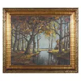 Autumn Landscape by Ernzt Wilson, Oil on canvas, sold Nov 2021