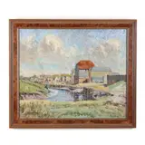 The River Mill by James P. Chuttle, Oil on canvas, sold Oct 2021
