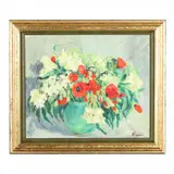 Still Life with Poppies by Marie-Lucie Nessi-Valtat, Oil on canvas, sold Oct 2021