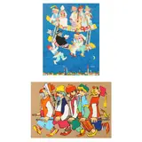 Two Works on Paper by Jovan Obican, To include an acrylic on paper work depicting a wedding celebration, sold Oct 2021