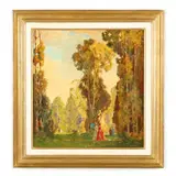 Sommer Im Englischen Garten by Gustav Eyer, Oil on canvas, sold Oct 2021