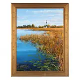 Bodie Island Lighthouse by Thomas DeDecker, Oil on board, sold Oct 2021