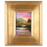 Pink Horizon by Thomas DeDecker, Oil on board, sold Oct 2021