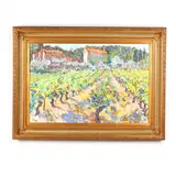 Vineyards near Cocuron by Alice Williams, Oil on canvas, sold Oct 2021