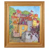 Saint-Cyprien, Dordogne by Alice Williams, Oil on canvas, sold Oct 2021