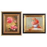 Two Floral Still Lifes by Mary Hardman, The first an oil on canvas, sold Oct 2021