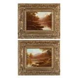 Pair of Landscape Paintings by William Mellor, Oil on canvas board, sold Sep 2021