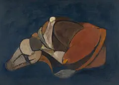 Trussed Bull by Tyeb Mehta, Oil on canvas, sold Sep 2025