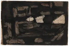 Untitled by Ram Kumar, Ink and wax on paper pasted on mount board, sold Feb 2025