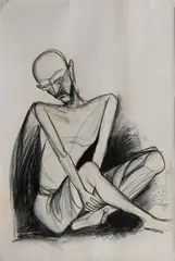 Untitled by Sudhanshu Sutar, 2012, Charcoal on paper, sold Feb 2025