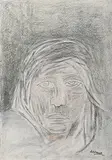 Untitled by Krishen Khanna, Pastel on paper, sold Feb 2025