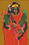 Untitled by Thota Vaikuntam, Acrylic on canvas, sold Jan 2025