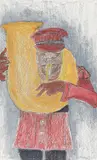 Untitled by Krishen Khanna, Mixed media on paper, sold Jul 2025