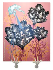 Suffix (Herbaceous Perennial) - 6 by Jitish Kallat, 2007, Acrylic on canvas and painted fiberglass, sold Oct 2024