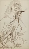 Untitled by F. N. Souza, Pen and ink on paper, sold Dec 2025