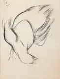 Untitled by Tyeb Mehta, Charcoal on paper, sold Dec 2025