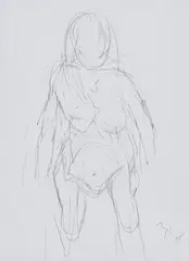 Untitled by Tyeb Mehta, Pencil on paper, sold Dec 2025